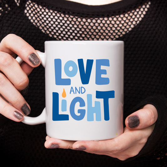 Love and Light Coffee Mug – Perfect for Hanukkah!