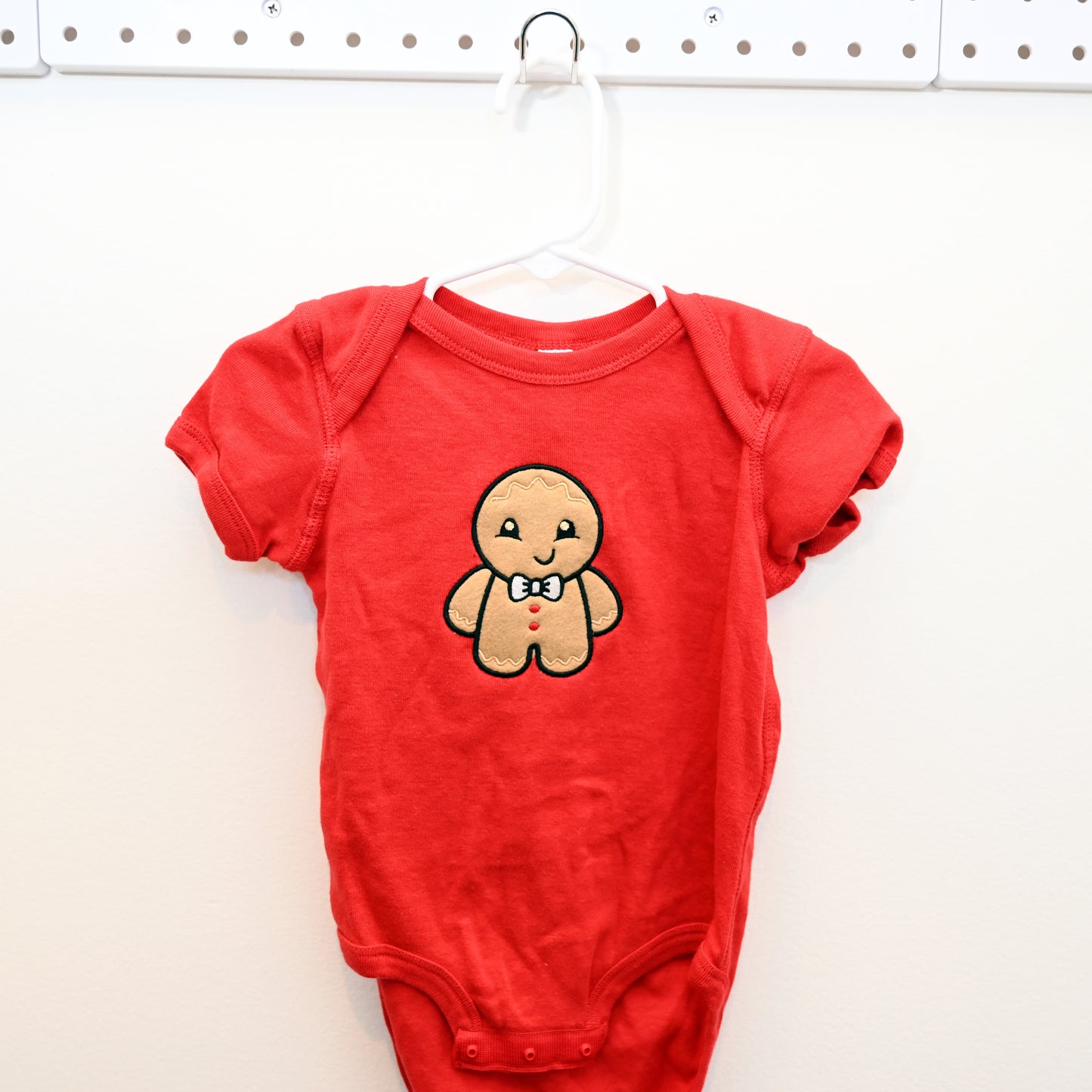 Cozy Gingerbread Boy Embroidered Onesie