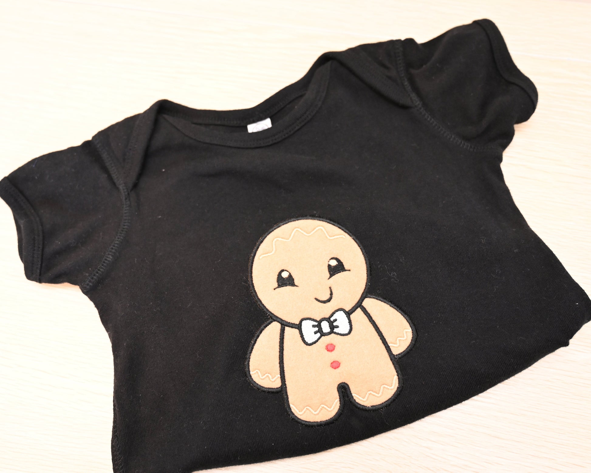 Gingerbread Boy Embroidered Onesie