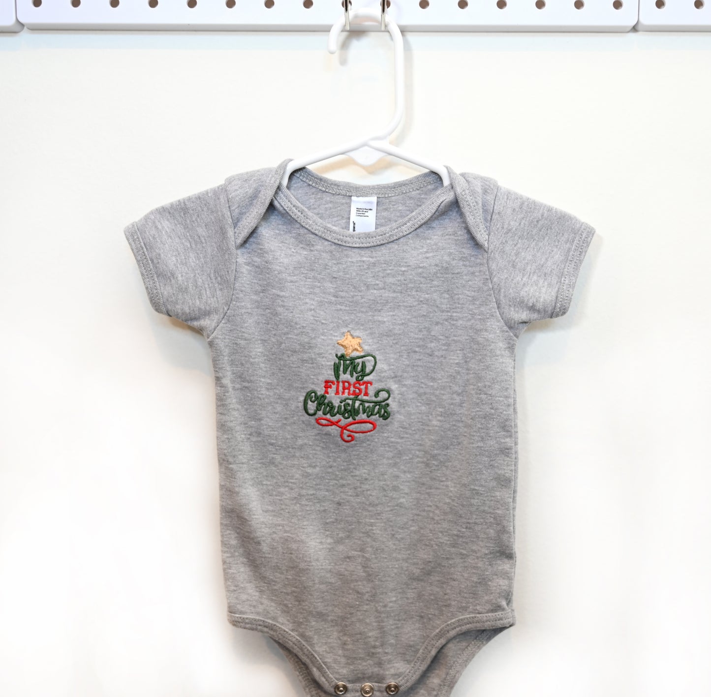 My First Christmas Embroidered Unisex Onesie