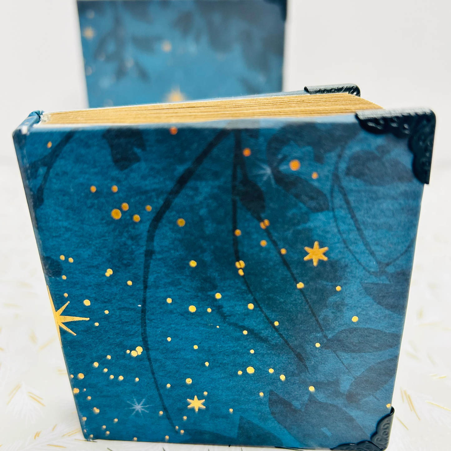 Handmade Mini Nighttime Sketchbooks with Metal Book Corners