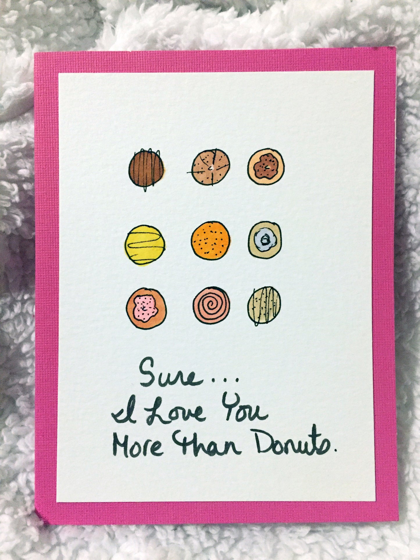 Funny 9 Donuts Valentine's Day Card