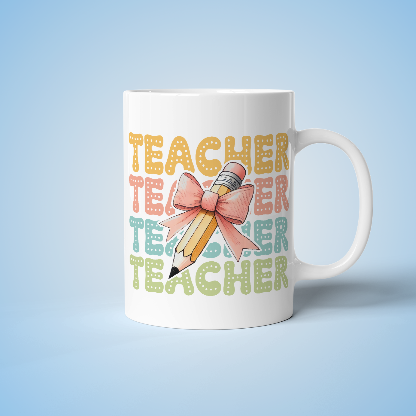 Teacher Mug - Pencil With Bow