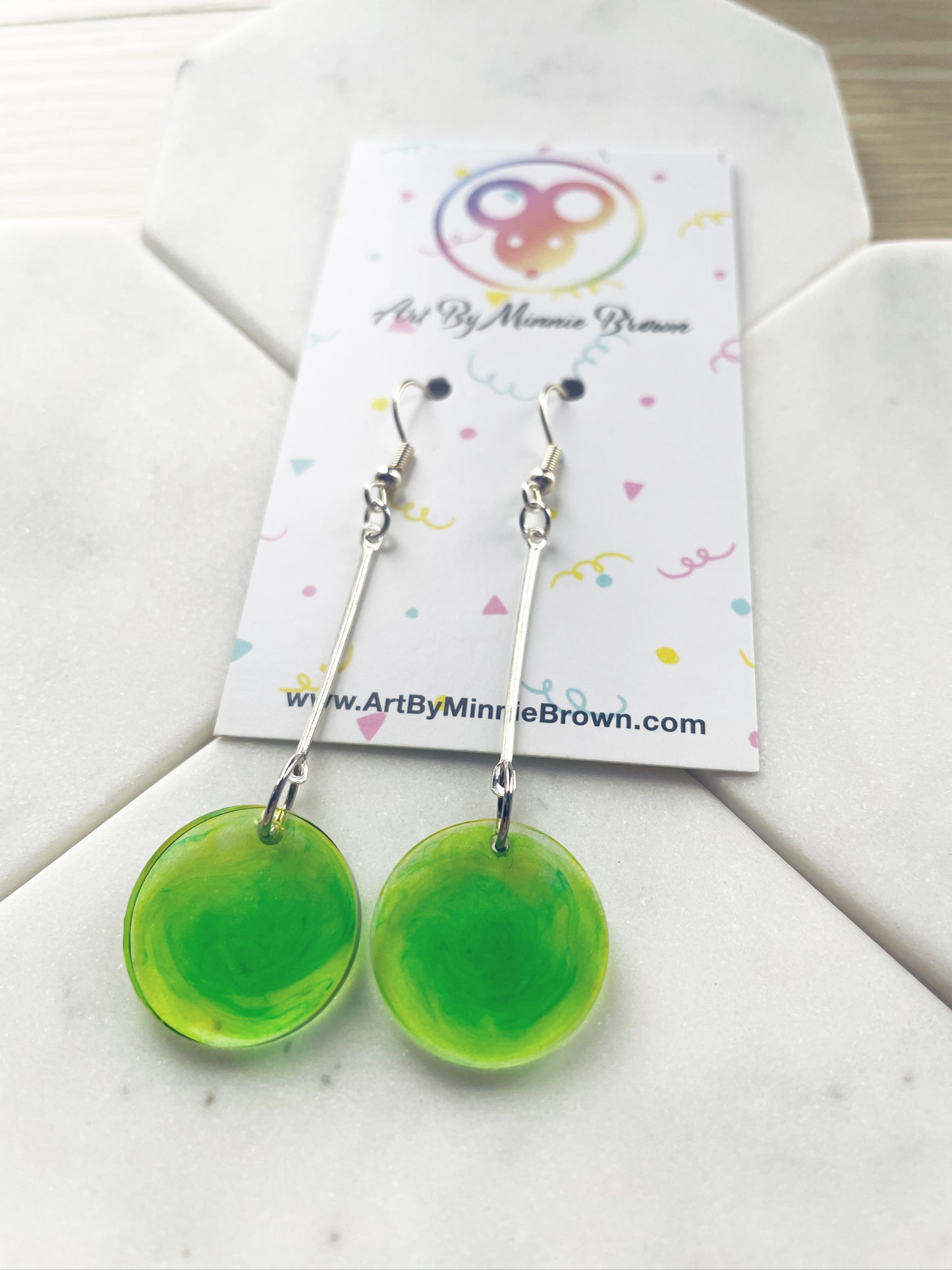 Hypnotizing Green Dangle Earrings