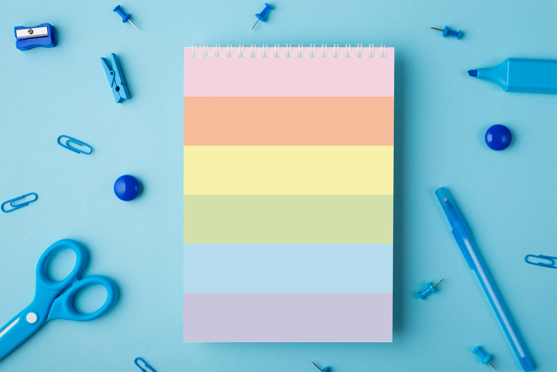 Pastel Rainbow Steno Notebook Journal