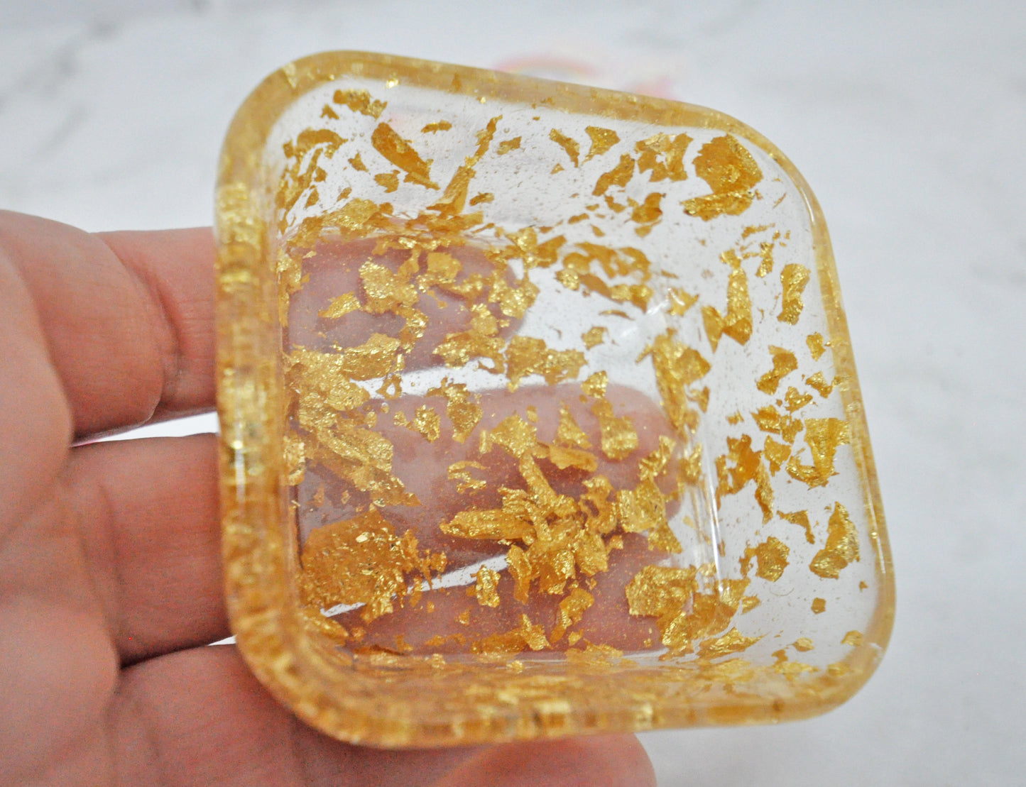 Gold Flake Trinket Dish