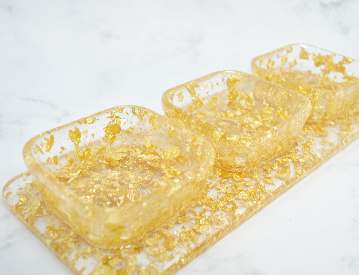 Gold Trinket Vanity Tray - The perfect accessory to any room.