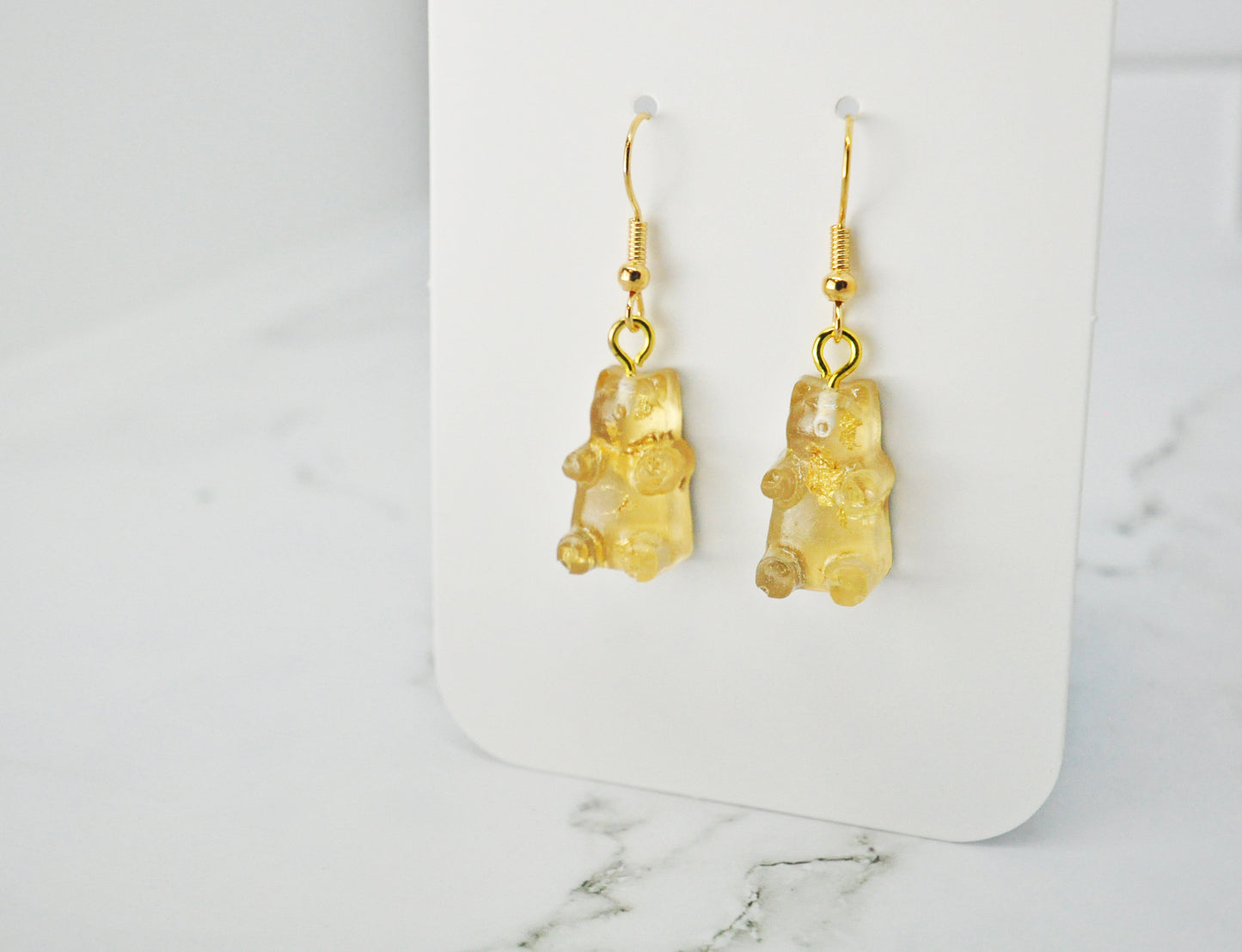 Gold On Gold Gummy Bear Earrings