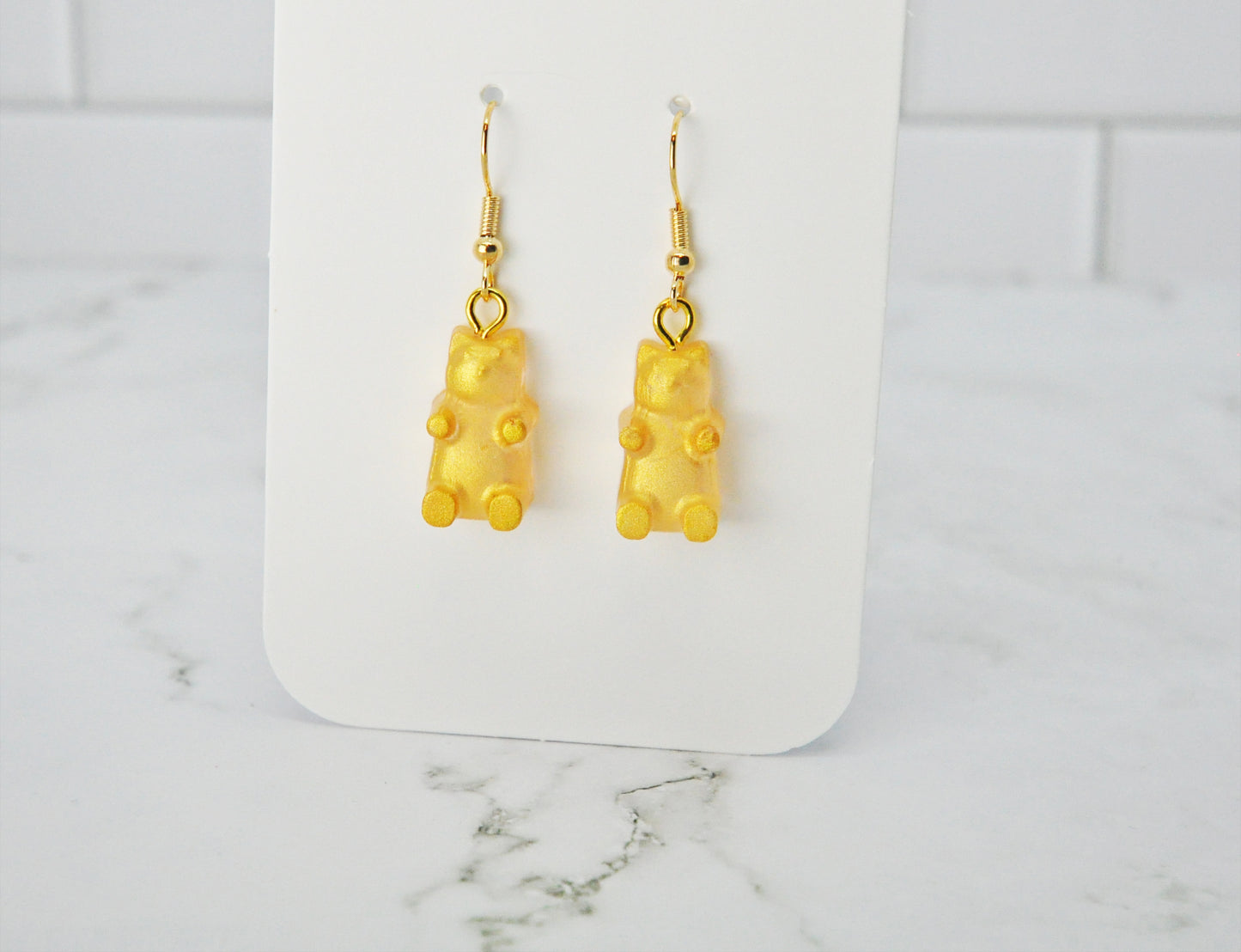 Gold Dust Gummy Bear Earrings