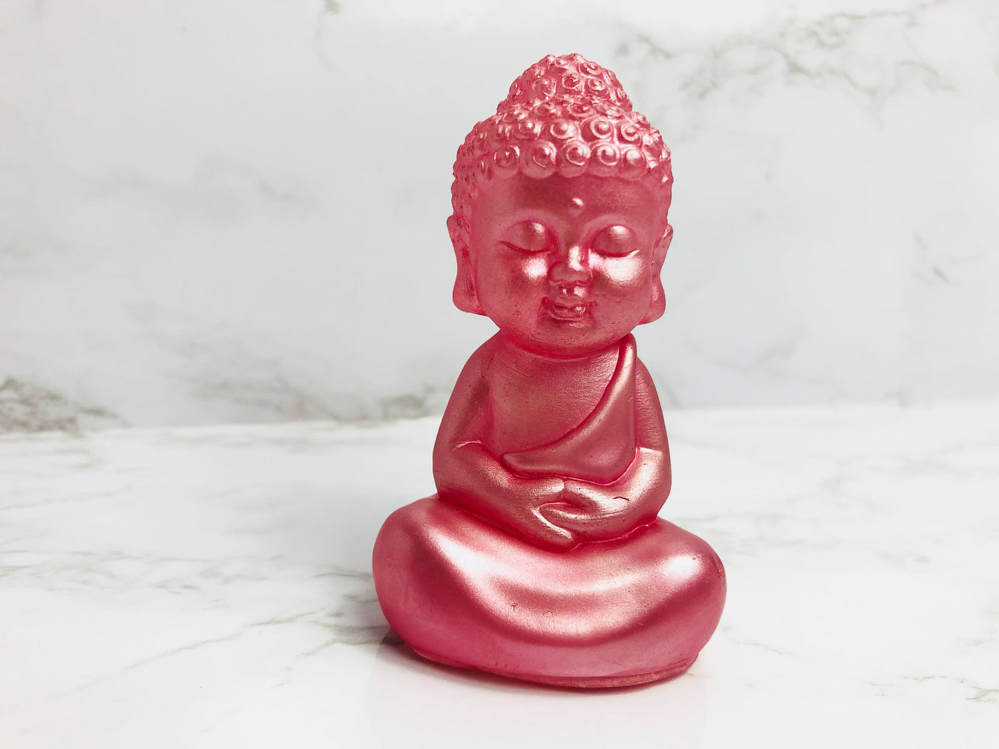 Pink Sitting Buddha Statue