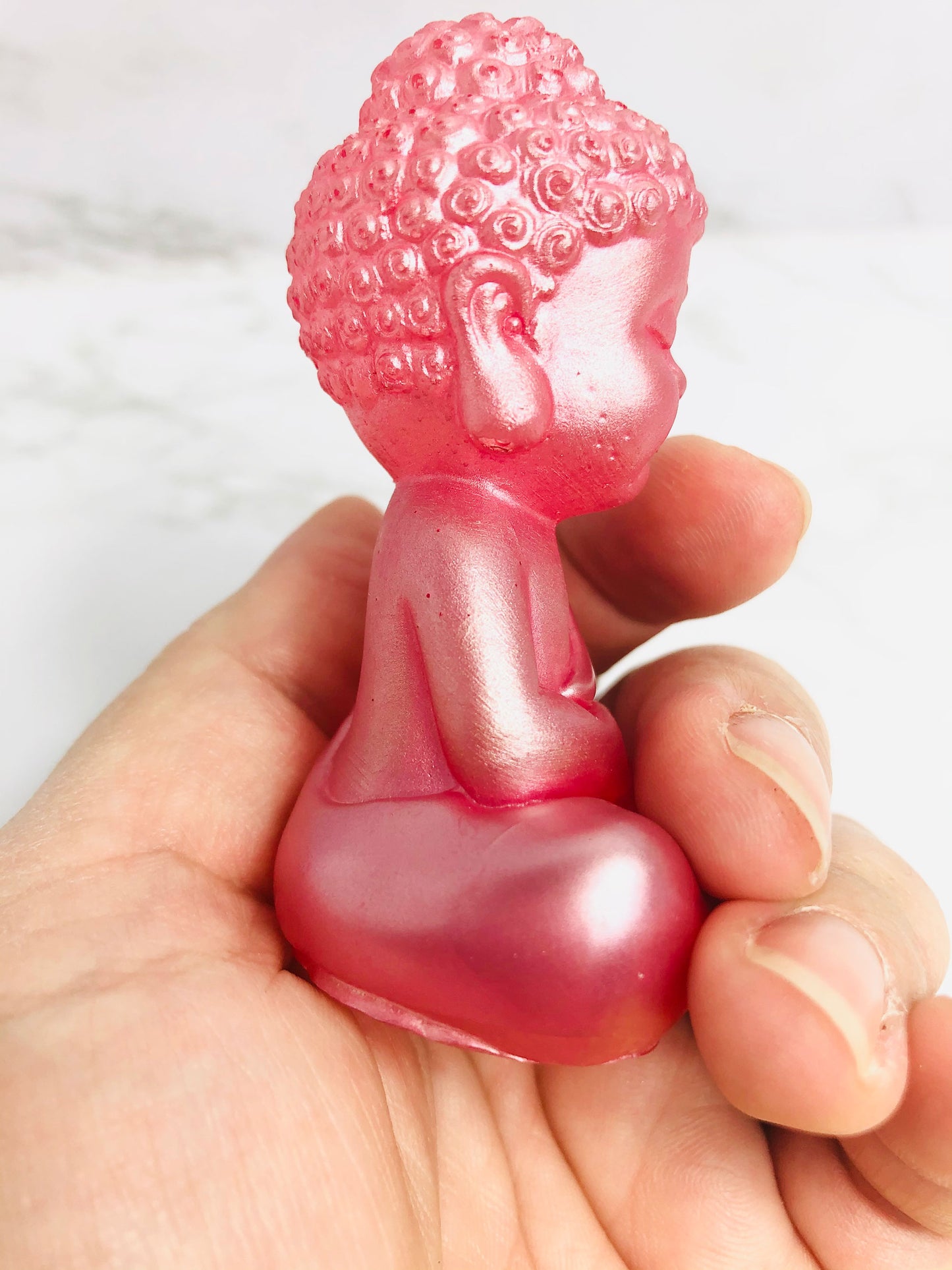 Pink Sitting Buddha Statue