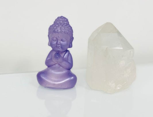 Purple Praying Buddha Statue Lotus Pose