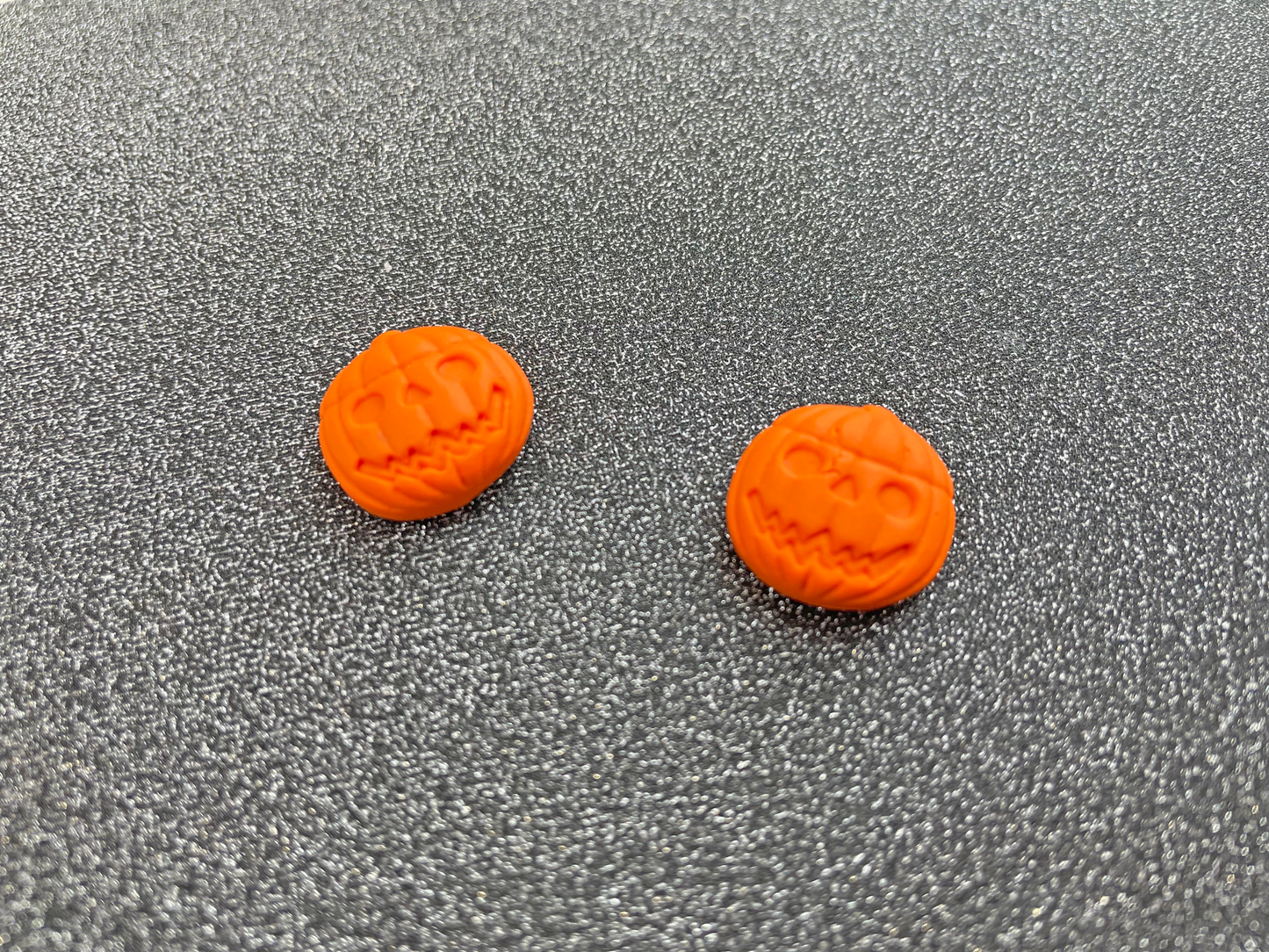 orange pumpkin studs