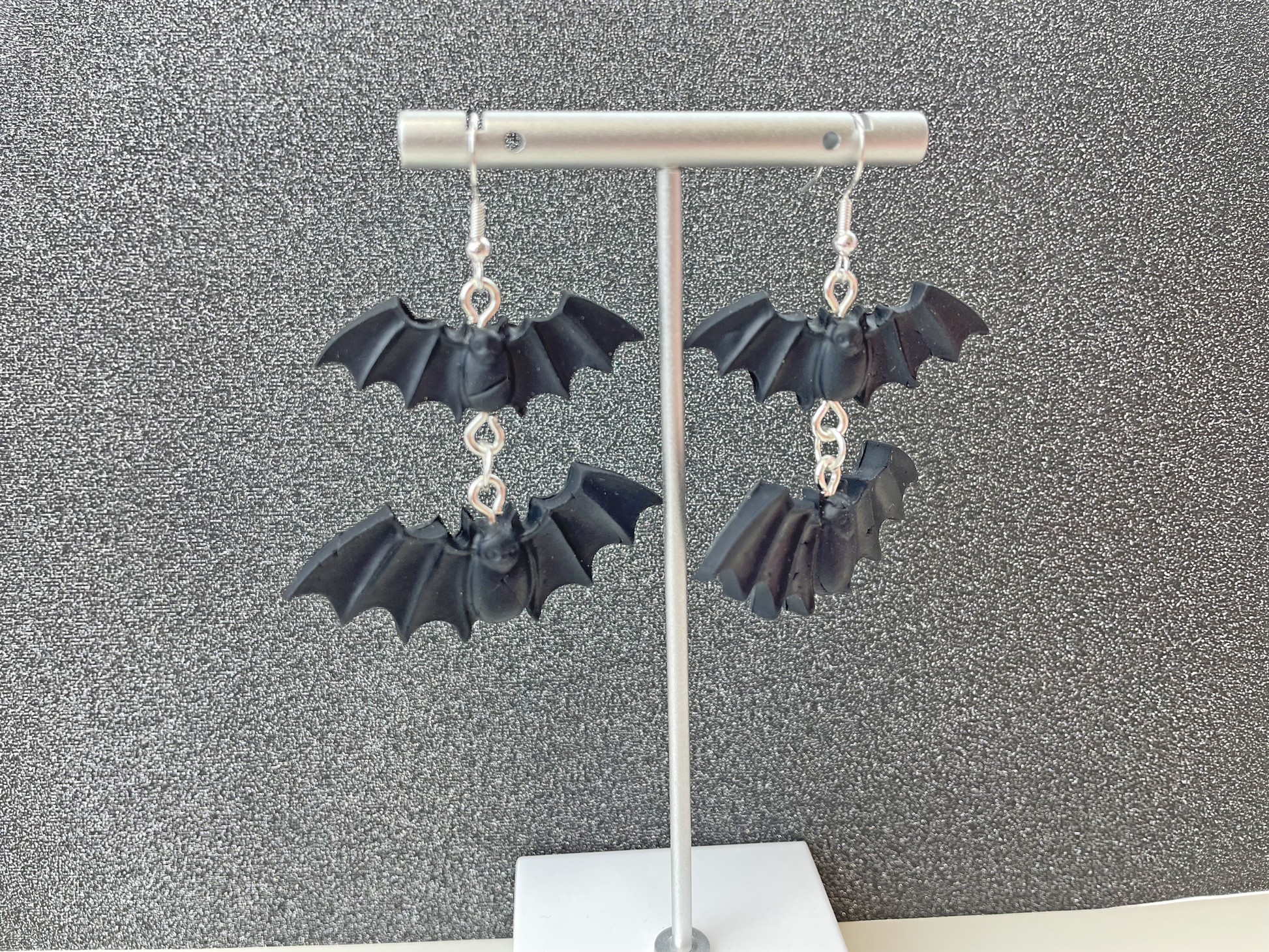 XXL Double Bat Dangle Earrings