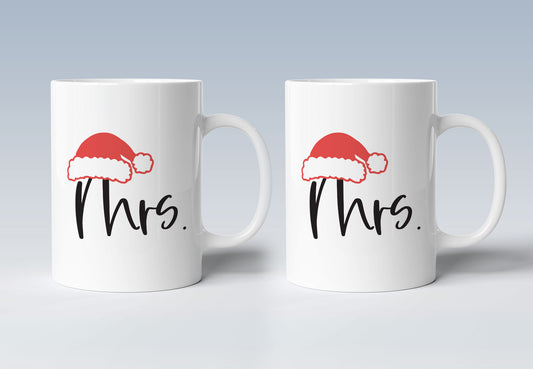 Mrs. & Mrs. Holiday Coffee Mug Set