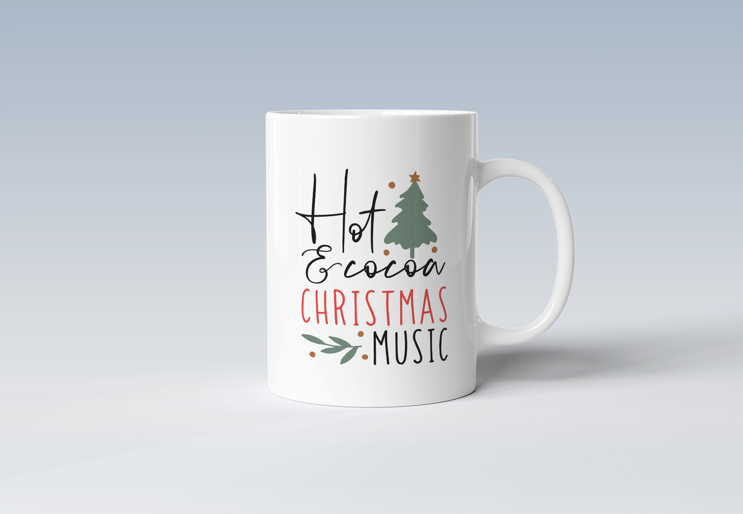 Hot Cocoa & Christmas Music Holiday Coffee Mug