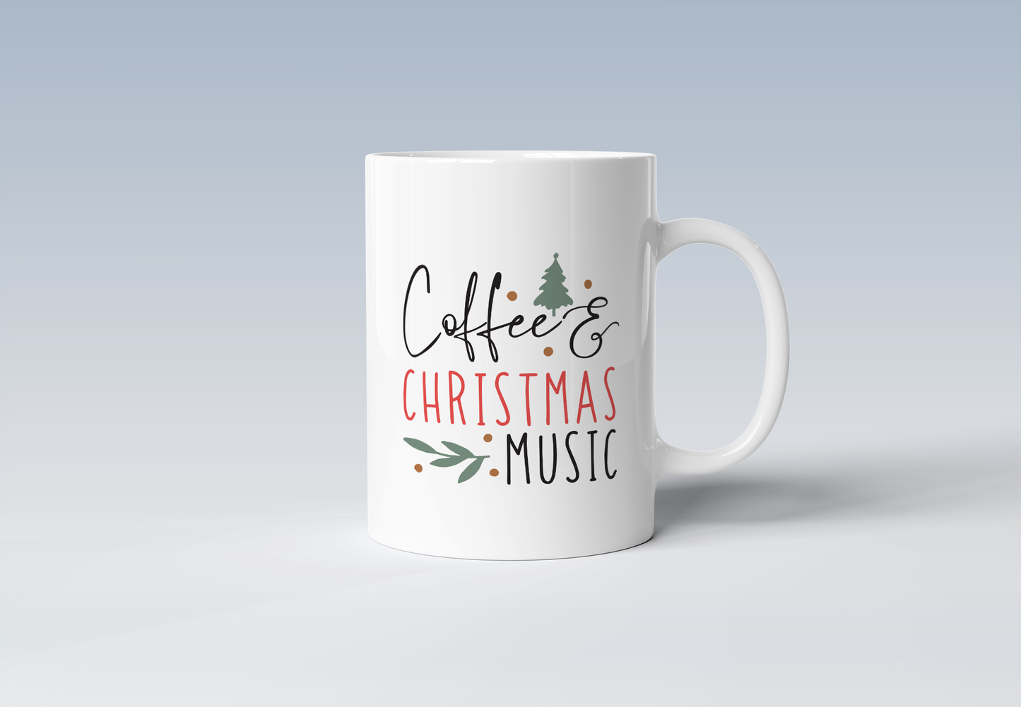 Coffee & Christmas Music Holiday Coffee Mug