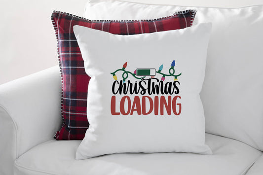 Christmas Loading Funny Holiday Pillow Cover 18" x 18"