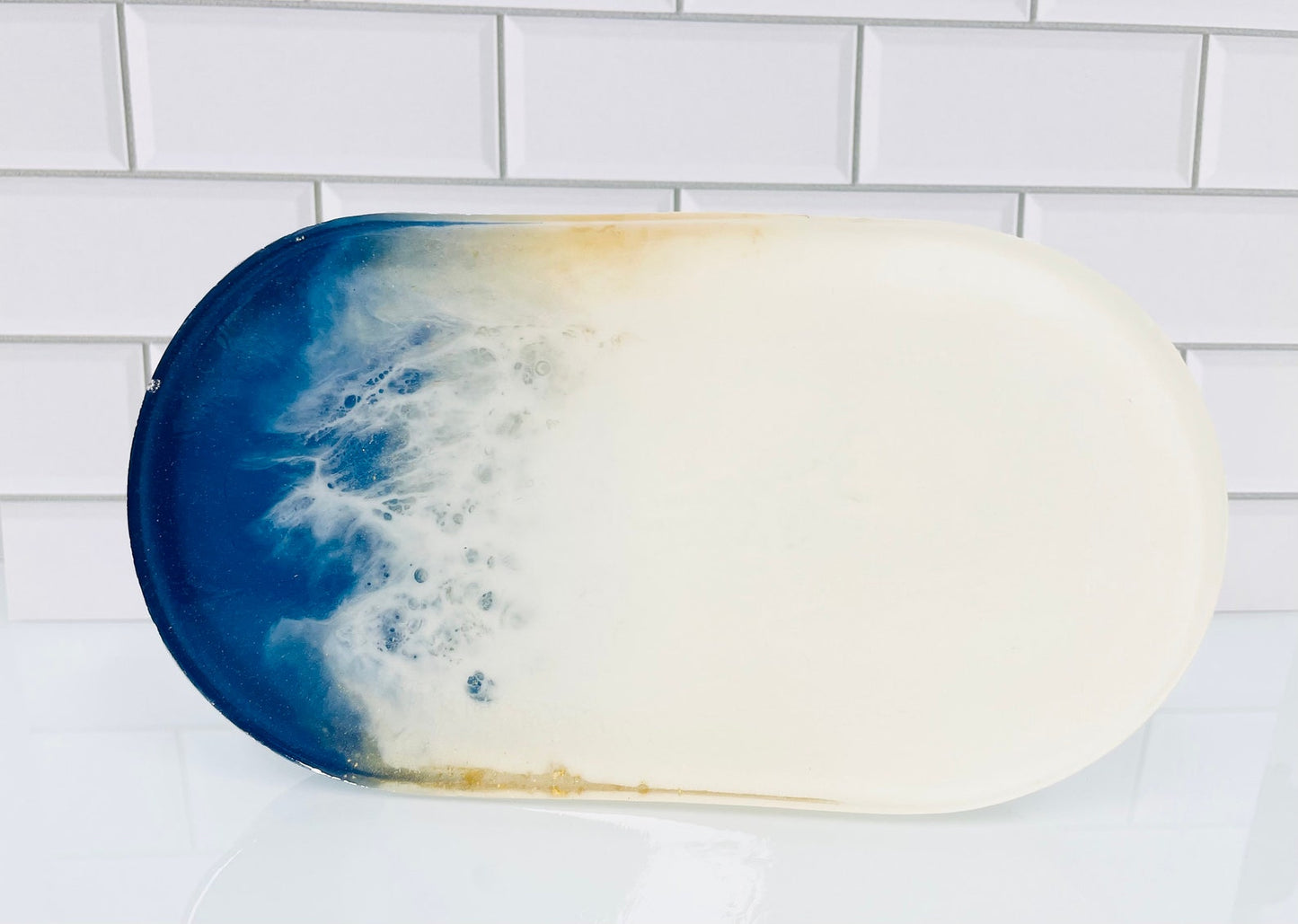 Blue Ocean Waves Soap Dish