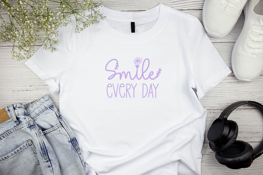 Smile Every Day Purple T-Shirt